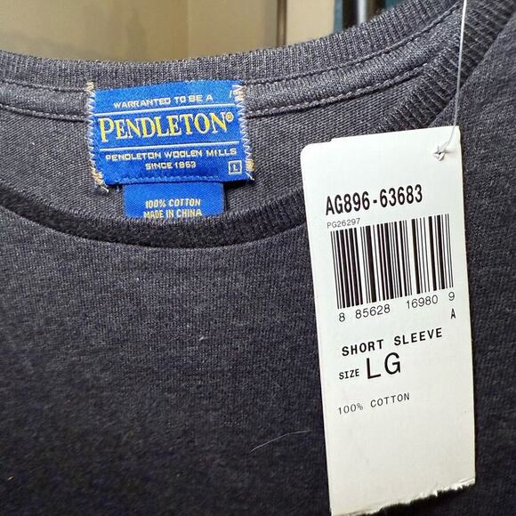 Pendleton Gray Short Sleeve Tee Relaxed Fit - Picture 3 of 3